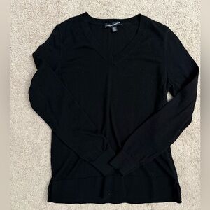 Katherine Barclay Classic Black V-Neck Sweater